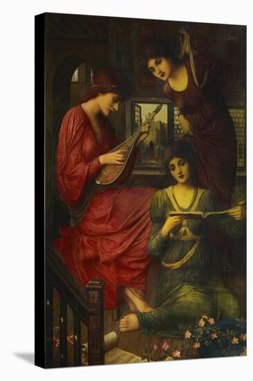 In the Golden Days-John Melhuish Strudwick-Stretched Canvas