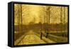 In the Golden Gloaming-John Atkinson Grimshaw-Framed Stretched Canvas