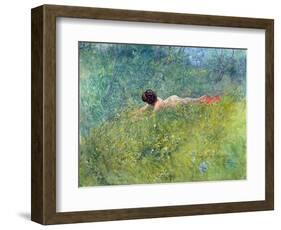In the Grass (I Groengraset), 1902-Carl Larsson-Framed Giclee Print