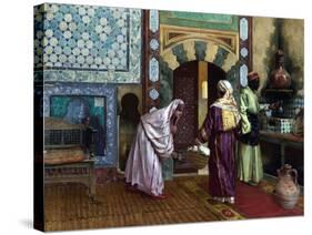 In the Hammam Par Ernst, Rudolf (1854-1932), - Oil on Canvas, 48,8X60,9 - Private Collection-Rudolphe Ernst-Stretched Canvas