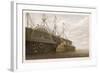 In the Harbour at Sheerness the Cable is Transferred from the Hulk to the Great Eastern-Robert Dudley-Framed Art Print