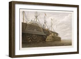 In the Harbour at Sheerness the Cable is Transferred from the Hulk to the Great Eastern-Robert Dudley-Framed Art Print