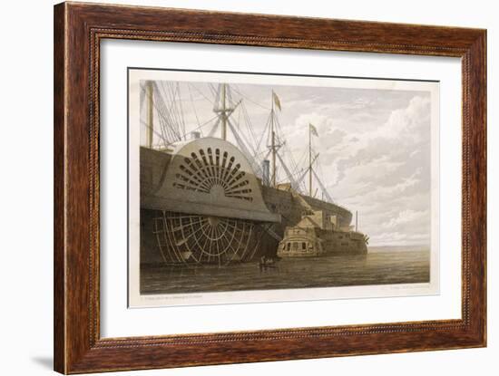 In the Harbour at Sheerness the Cable is Transferred from the Hulk to the Great Eastern-Robert Dudley-Framed Art Print