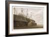 In the Harbour at Sheerness the Cable is Transferred from the Hulk to the Great Eastern-Robert Dudley-Framed Art Print