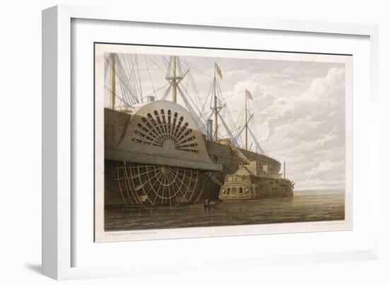 In the Harbour at Sheerness the Cable is Transferred from the Hulk to the Great Eastern-Robert Dudley-Framed Art Print