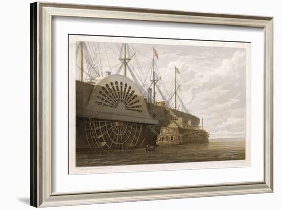 In the Harbour at Sheerness the Cable is Transferred from the Hulk to the Great Eastern-Robert Dudley-Framed Art Print