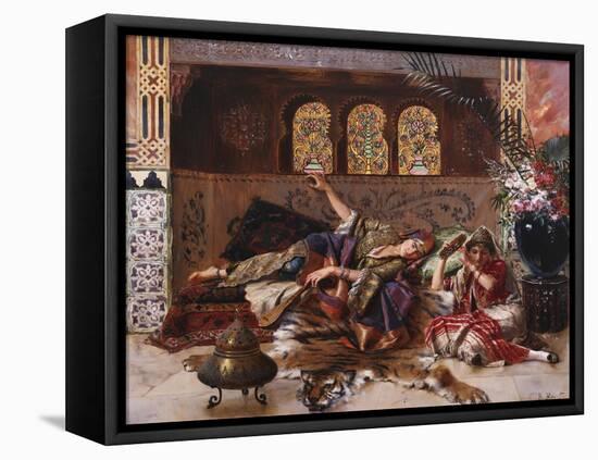 In the Harem-Rudolphe Ernst-Framed Stretched Canvas