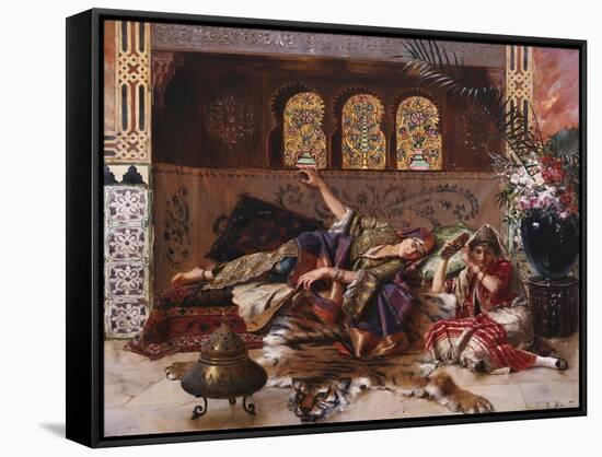 In the Harem-Rudolphe Ernst-Framed Stretched Canvas