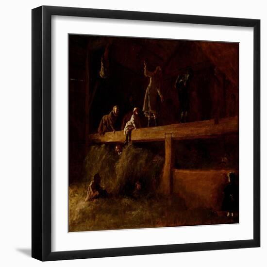 In the Hayloft, C.1878-Eastman Johnson-Framed Premium Giclee Print