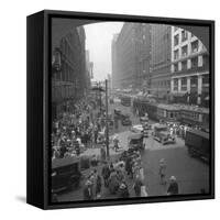 In the Heart of the Shopping District on State Street, Chicago, Illinois, USA, Early 20th Century-null-Framed Stretched Canvas