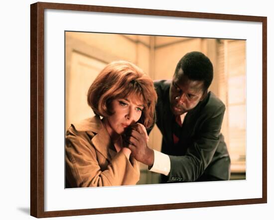 In The Heat Of The Night, Lee Grant, Sidney Poitier, 1967-null-Framed Photo
