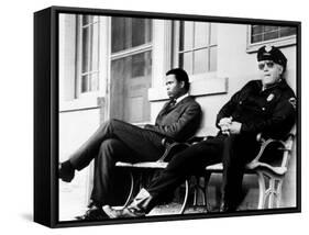 In the Heat of the Night, Sidney Poitier, Rod Steiger, 1967-null-Framed Stretched Canvas