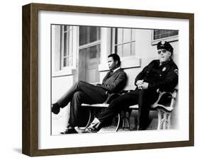 In the Heat of the Night, Sidney Poitier, Rod Steiger, 1967-null-Framed Photo