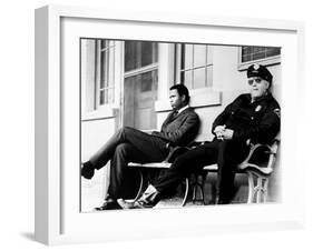 In the Heat of the Night, Sidney Poitier, Rod Steiger, 1967-null-Framed Photo