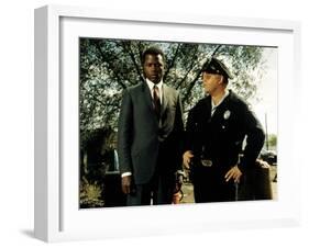 In The Heat Of The Night, Sidney Poitier, Rod Steiger, 1967-null-Framed Photo