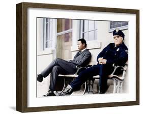 In the Heat of the Night, Sidney Poitier, Rod Steiger, 1967-null-Framed Photo