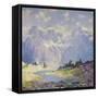 In the High Canadian Rockies, c.1914-1920-Guy Rose-Framed Stretched Canvas