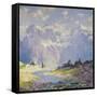 In the High Canadian Rockies, c.1914-1920-Guy Rose-Framed Stretched Canvas
