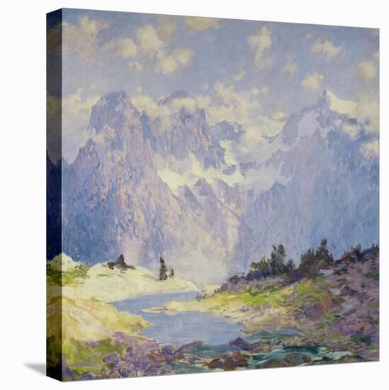 In the High Canadian Rockies, c.1914-1920-Guy Rose-Stretched Canvas