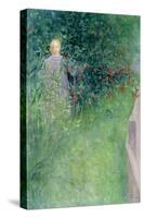 In the Holly Hedge-Carl Larsson-Stretched Canvas