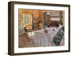 In the House of the Artist Konstantin Korovin-Sergei Arsenevich Vinogradov-Framed Giclee Print