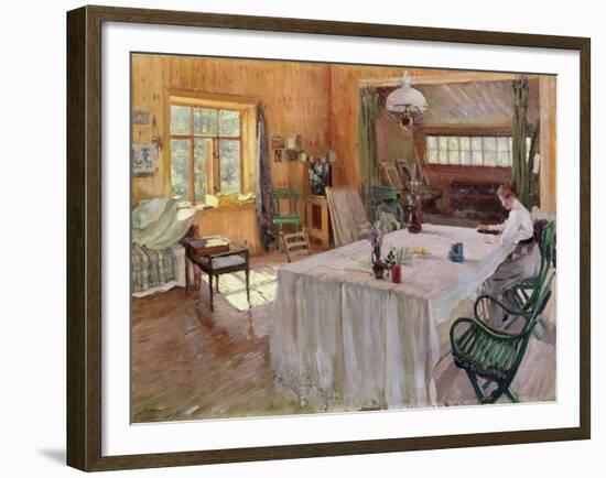 In the House of the Artist Konstantin Korovin-Sergei Arsenevich Vinogradov-Framed Giclee Print