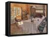 In the House of The-Sergei Arsenyevich Vinogradov-Framed Stretched Canvas