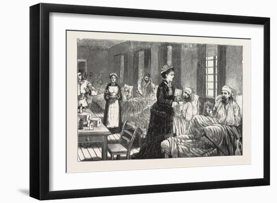 In the Katherine Hospital, Belgrade, Serbia, 1876-null-Framed Giclee Print