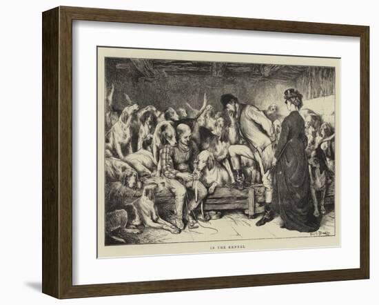 In the Kennel-Basil Bradley-Framed Giclee Print