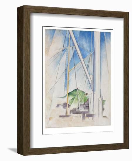 In the Key of Blue, C.1919 (Tempera & Pencil on Board)-Charles Demuth-Framed Giclee Print