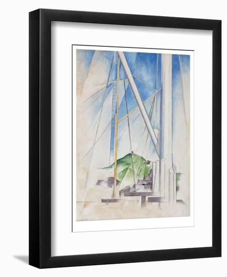 In the Key of Blue, C.1919 (Tempera & Pencil on Board)-Charles Demuth-Framed Giclee Print