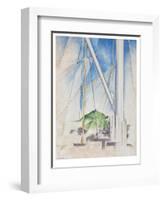 In the Key of Blue, C.1919 (Tempera & Pencil on Board)-Charles Demuth-Framed Giclee Print