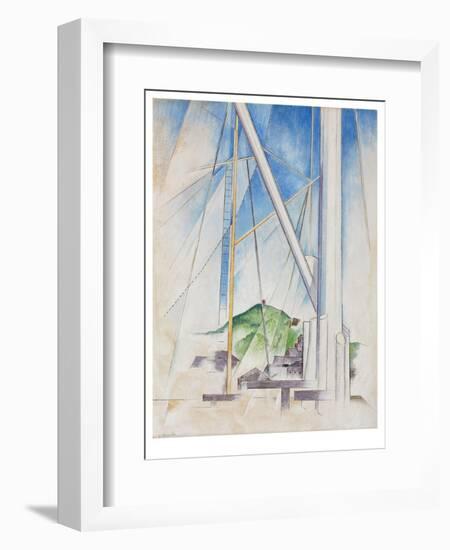 In the Key of Blue, C.1919 (Tempera & Pencil on Board)-Charles Demuth-Framed Giclee Print