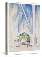 In the Key of Blue, C.1919 (Tempera & Pencil on Board)-Charles Demuth-Stretched Canvas