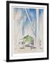 In the Key of Blue, C.1919 (Tempera & Pencil on Board)-Charles Demuth-Framed Giclee Print