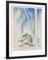 In the Key of Blue, C.1919 (Tempera & Pencil on Board)-Charles Demuth-Framed Premium Giclee Print