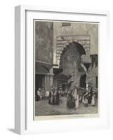 In the Khan El-Khalily at Cairo, Egyptian Traders from the Red Sea-Charles Auguste Loye-Framed Giclee Print