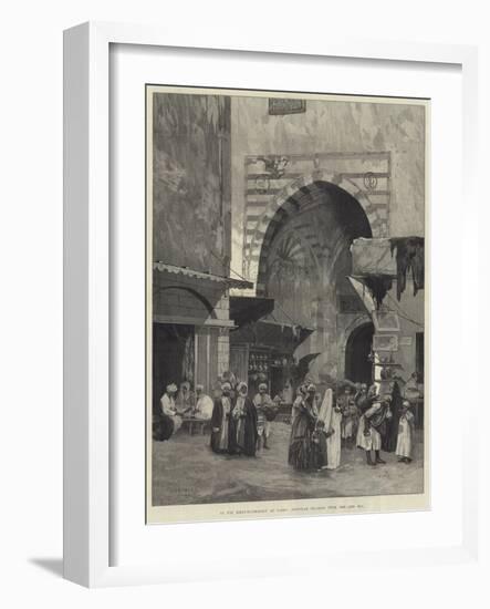 In the Khan El-Khalily at Cairo, Egyptian Traders from the Red Sea-Charles Auguste Loye-Framed Giclee Print