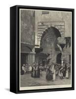 In the Khan El-Khalily at Cairo, Egyptian Traders from the Red Sea-Charles Auguste Loye-Framed Stretched Canvas