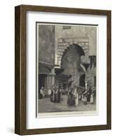 In the Khan El-Khalily at Cairo, Egyptian Traders from the Red Sea-Charles Auguste Loye-Framed Giclee Print