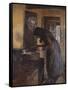 In the kitchen, 1891-Oscar Arnold Wergeland-Framed Stretched Canvas