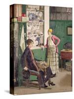 In the Kitchen, 1918-Harold Harvey-Stretched Canvas