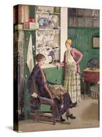 In the Kitchen, 1918-Harold Harvey-Stretched Canvas