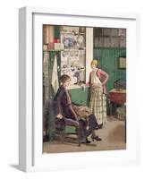 In the Kitchen, 1918-Harold Harvey-Framed Giclee Print