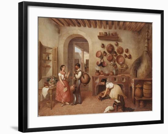 In the Kitchen of the Hacienda-Manuel Serrano-Framed Giclee Print