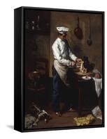 In the Kitchen-Theodule Ribot-Framed Stretched Canvas