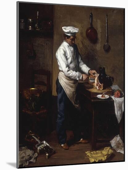 In the Kitchen-Theodule Ribot-Mounted Giclee Print