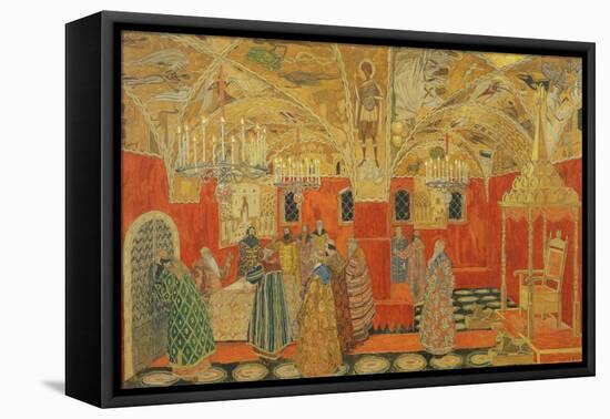 In the Kremlin, Scene from the Opera 'Boris Godunov' by M. Mussorgsky-Aleksandr Jakovlevic Golovin-Framed Stretched Canvas