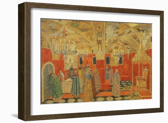 In the Kremlin, Scene from the Opera 'Boris Godunov' by M. Mussorgsky-Aleksandr Jakovlevic Golovin-Framed Giclee Print