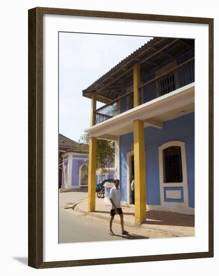 In the Latin Quarter of Panaji Formerly Known as Panjim, Goa, India-Robert Harding-Framed Photographic Print